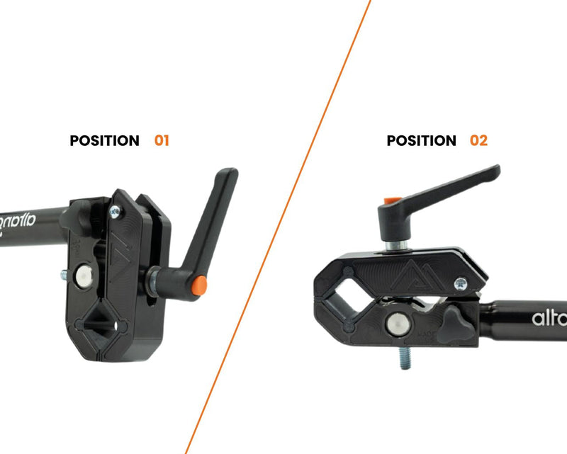 Two offset positions. Every angle you need.