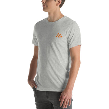 Unisex-T-Shirt mit Logo auf Vorder- und Rückseite